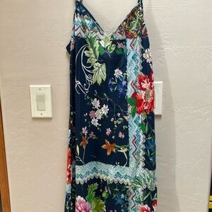 New Johnny Was Caitlyn Silk Slip Dress Size M